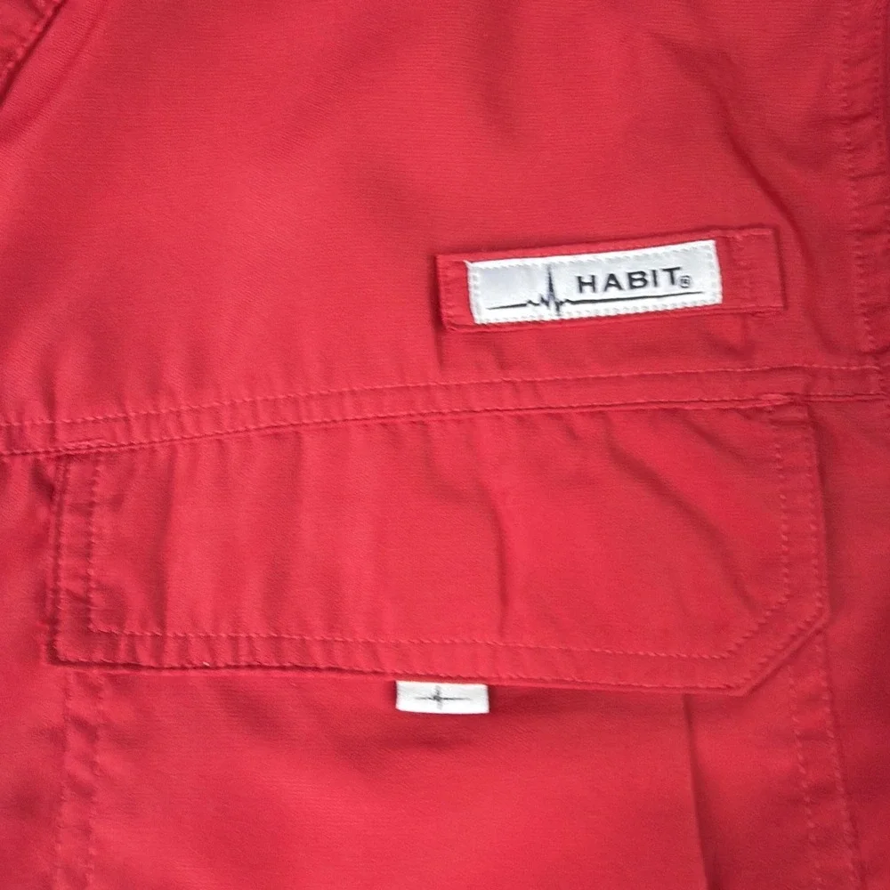 Habit Men's Fishing Shirt 2XL Brick Red Short Sleeve Vented UPF 40 Button Up - Picture 4 of 10